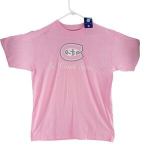 St. Cloud State Huskies Mens J America Sz L Pink Shirt NWT New Pink V47-48